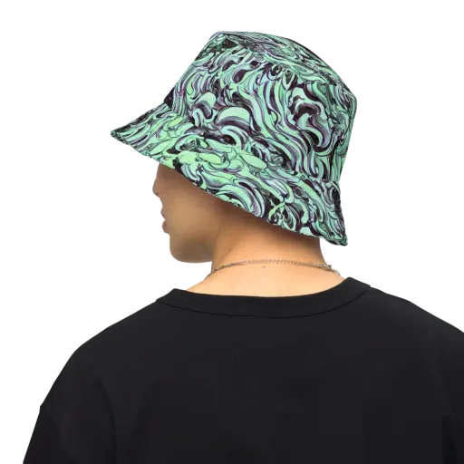 Mint Maelstrom on a Reversible Bucket Hat