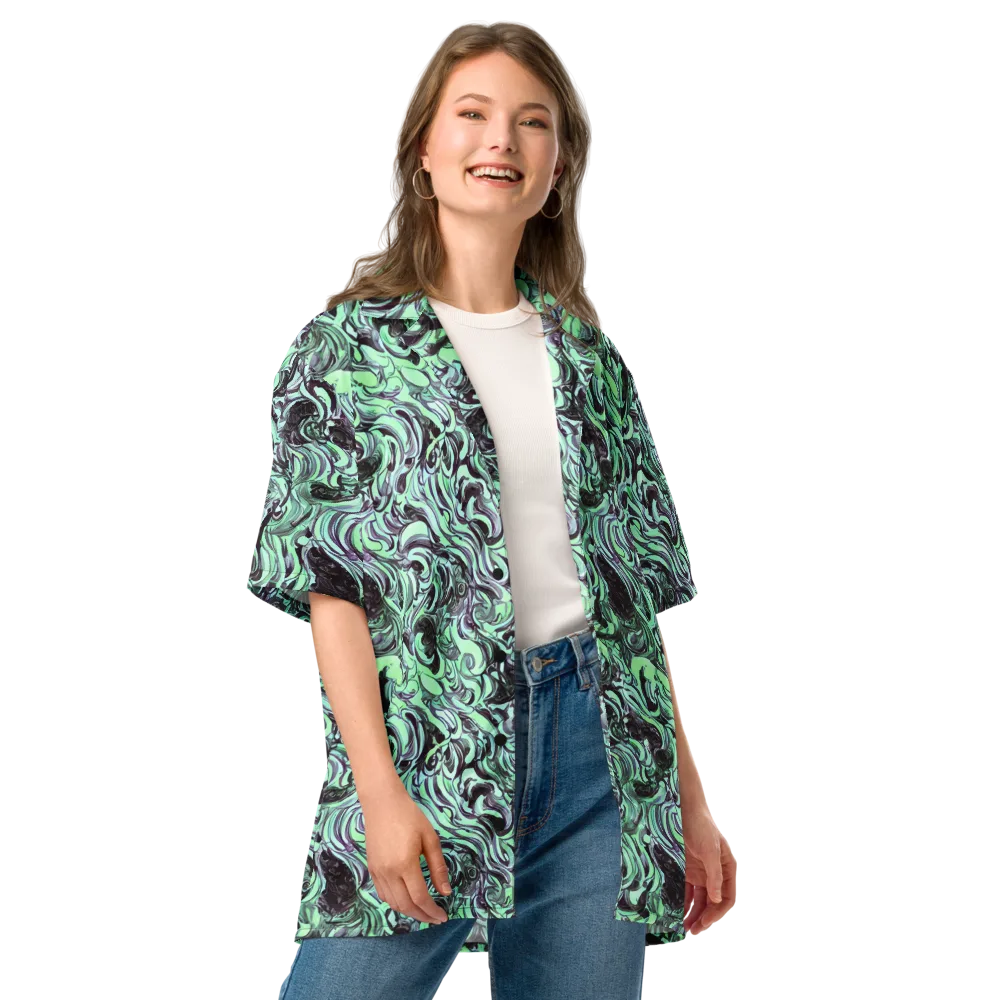 Mint Maelstrom on Button Shirt — Front