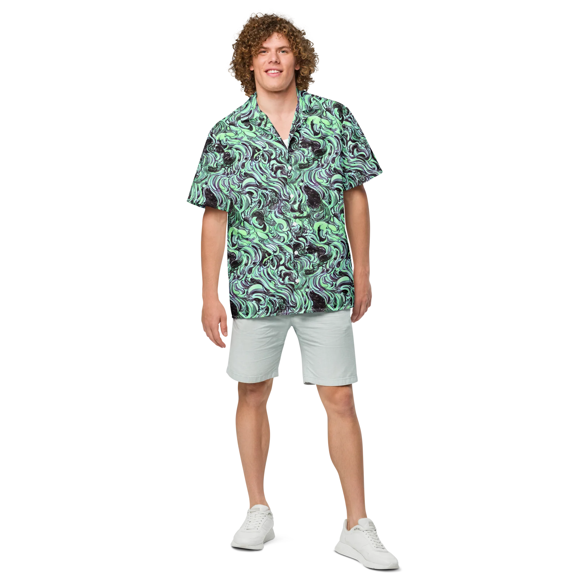 Mint Maelstrom on Button Shirt — Front