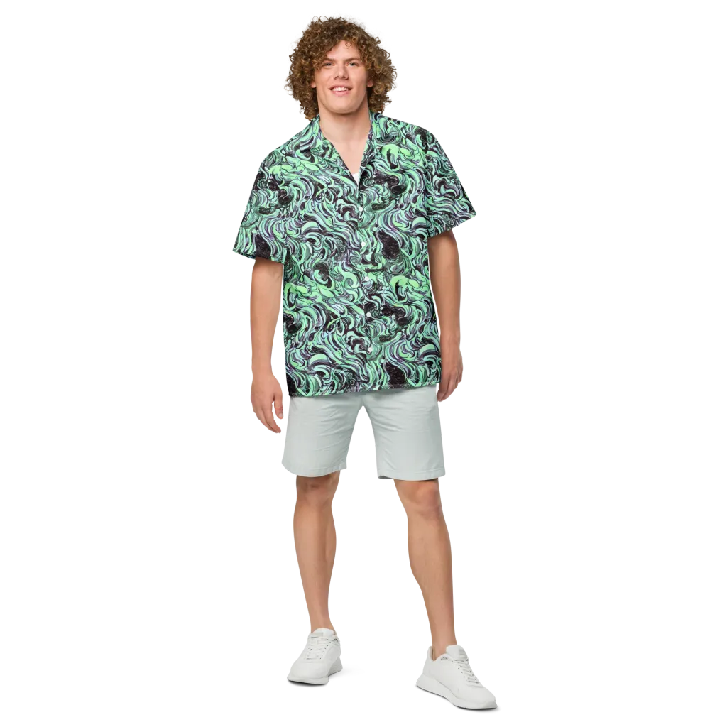 Mint Maelstrom on Button Shirt — Front
