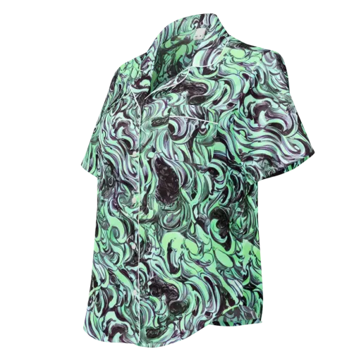 Mint Maelstrom on a Women's Short Sleeve Pajama Top