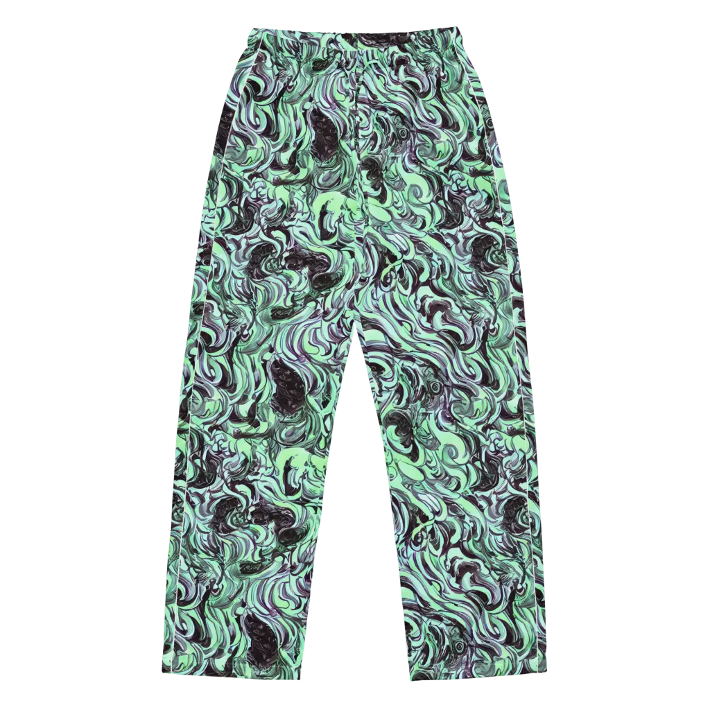 Mint Maelstrom on Women's Pajama Pants — Front