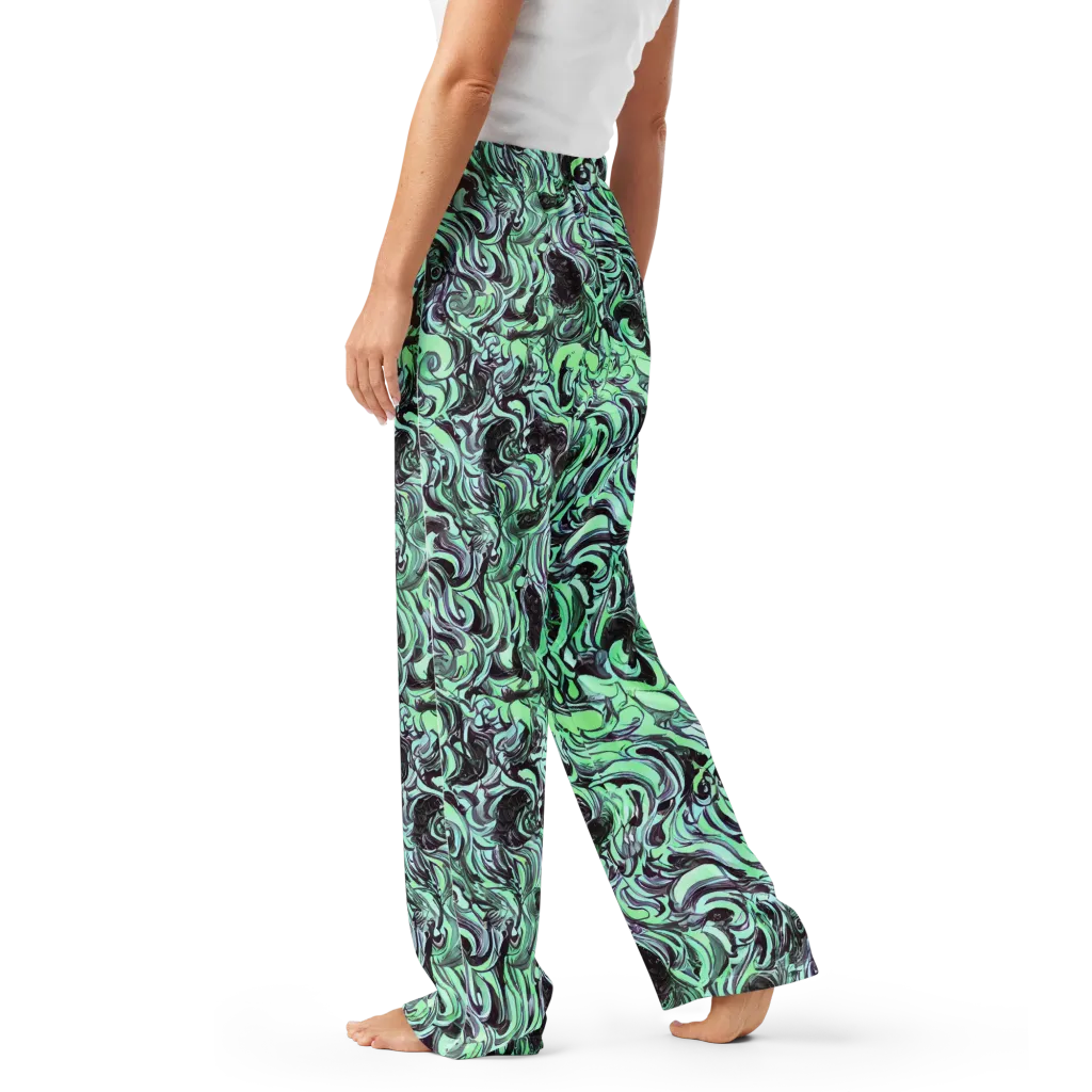 Mint Maelstrom on Women's Pajama Pants — Left