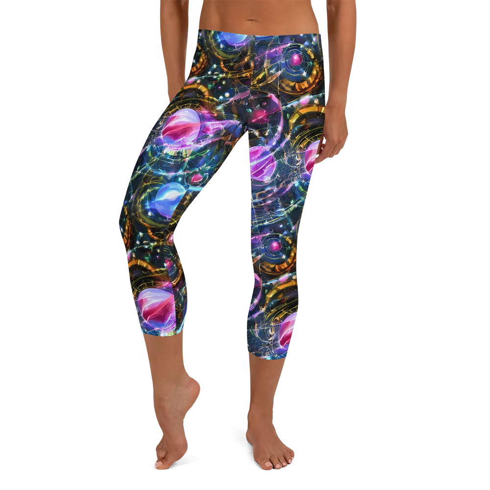 Starlit Kelp on Capri Leggings — Front