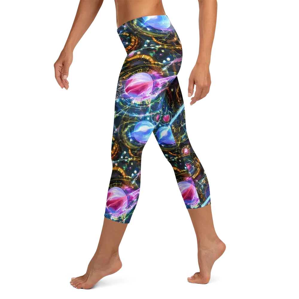 Starlit Kelp on Capri Leggings — Left