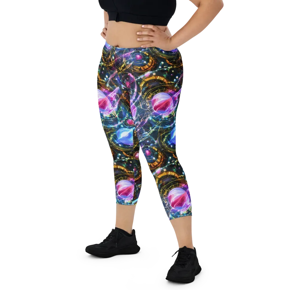 Starlit Kelp on Capri Leggings — Front