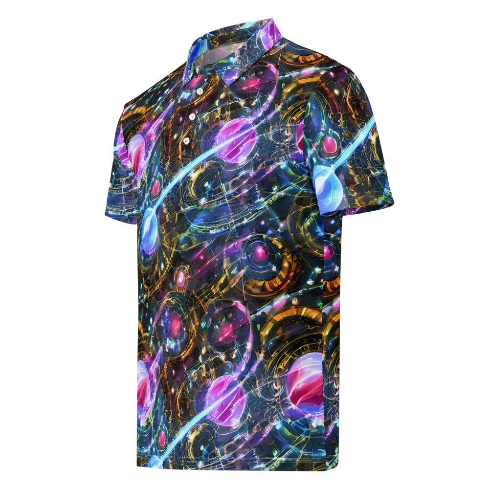 Starlit Kelp on Men's Slim Fit Polo Shirt — Left Front