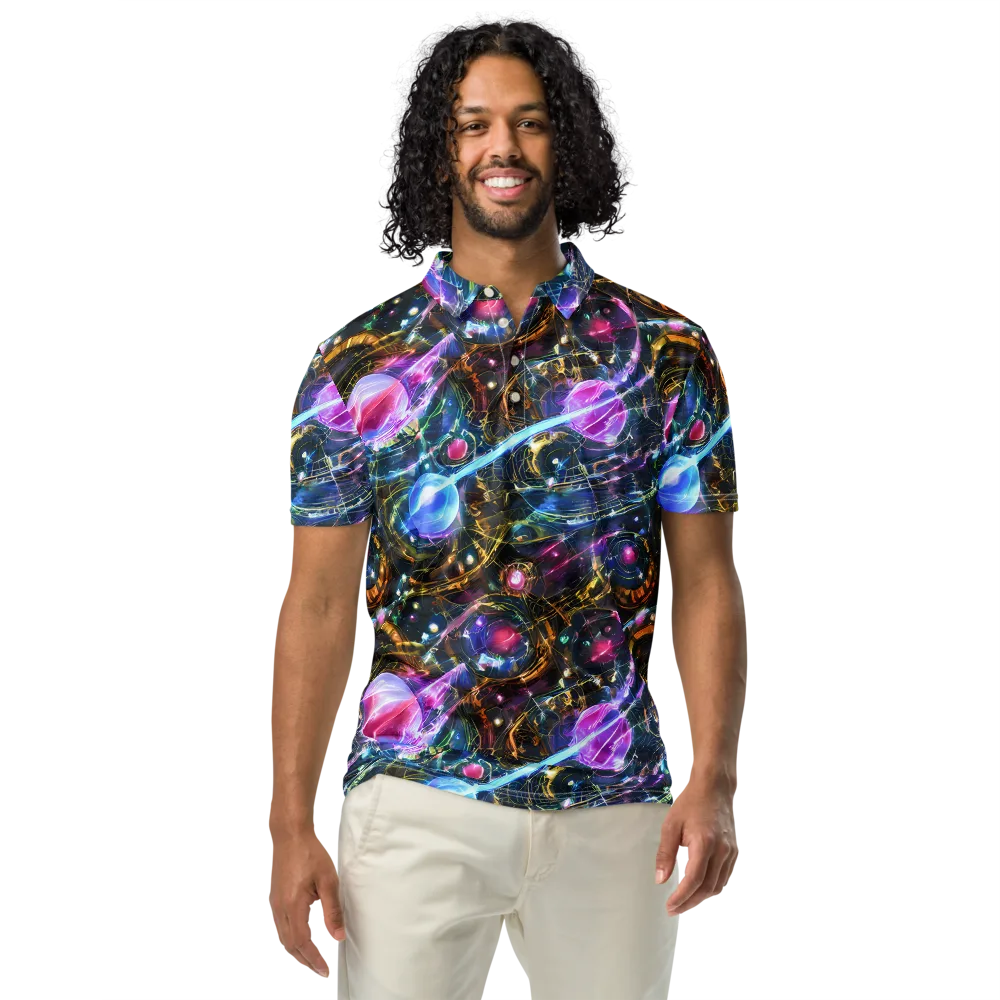 Starlit Kelp on Men's Slim Fit Polo Shirt — Front