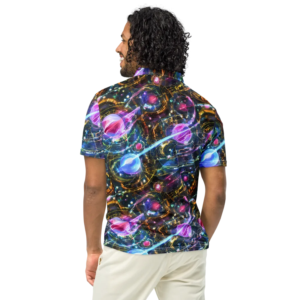 Starlit Kelp on Men's Slim Fit Polo Shirt — Back