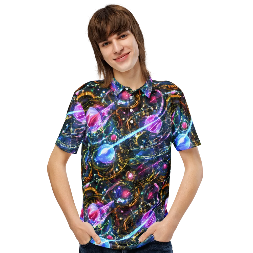Starlit Kelp on Men's Slim Fit Polo Shirt — Front