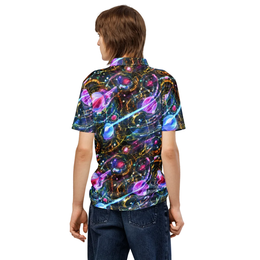 Starlit Kelp on Men's Slim Fit Polo Shirt — Back