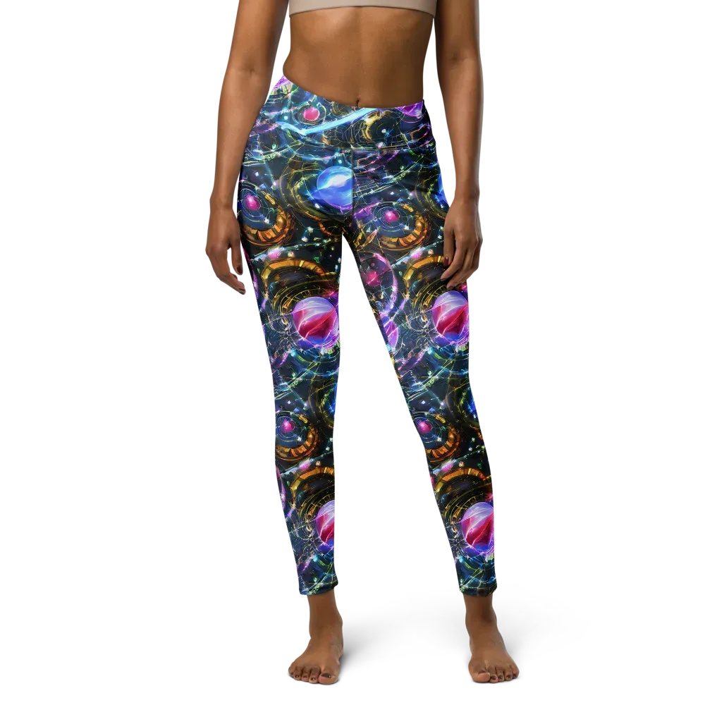 Starlit Kelp on Yoga Leggings — Front