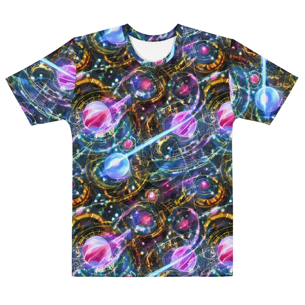 Starlit Kelp on Men's Cotton Crew Neck T-Shirt — Front