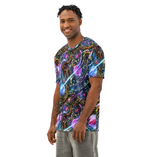 Starlit Kelp on a Men's Cotton Crew Neck T-Shirt