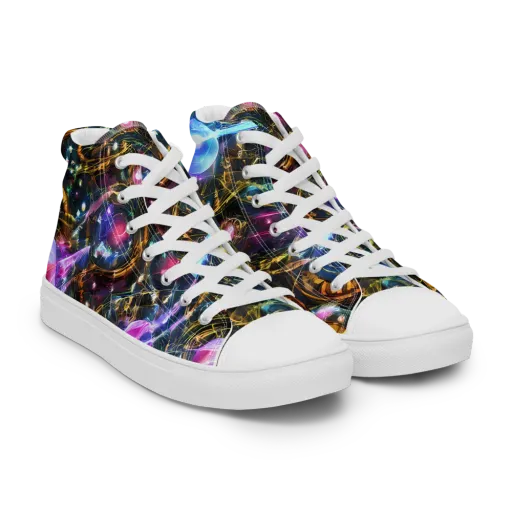 Starlit Kelp on a Men's High Top Canvas Shoes
