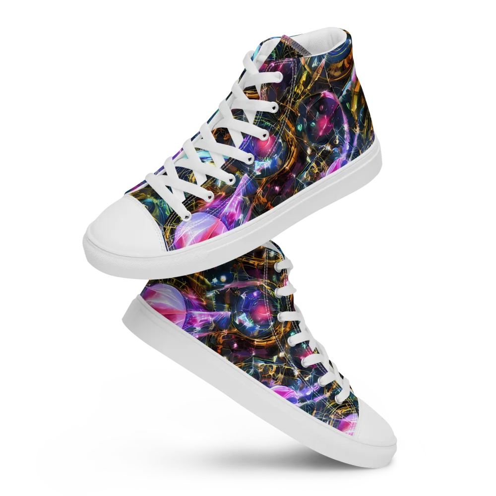 Starlit Kelp on Men's High Top Canvas Shoes — Front
