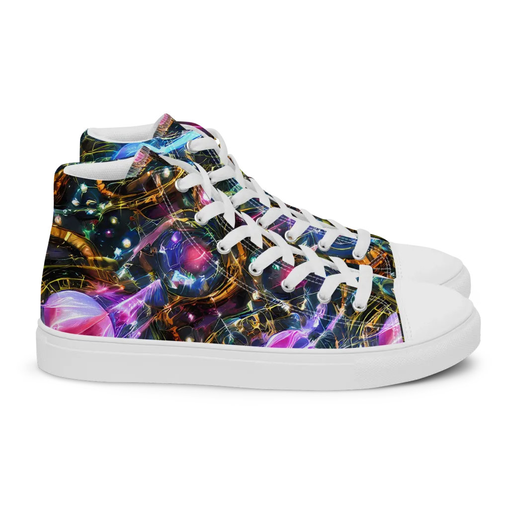 Starlit Kelp on Women's High Top Canvas Shoes — Right