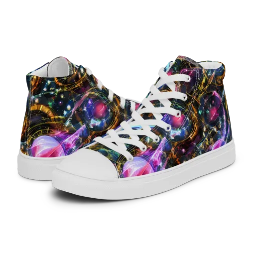 Starlit Kelp on a Women's High Top Canvas Shoes