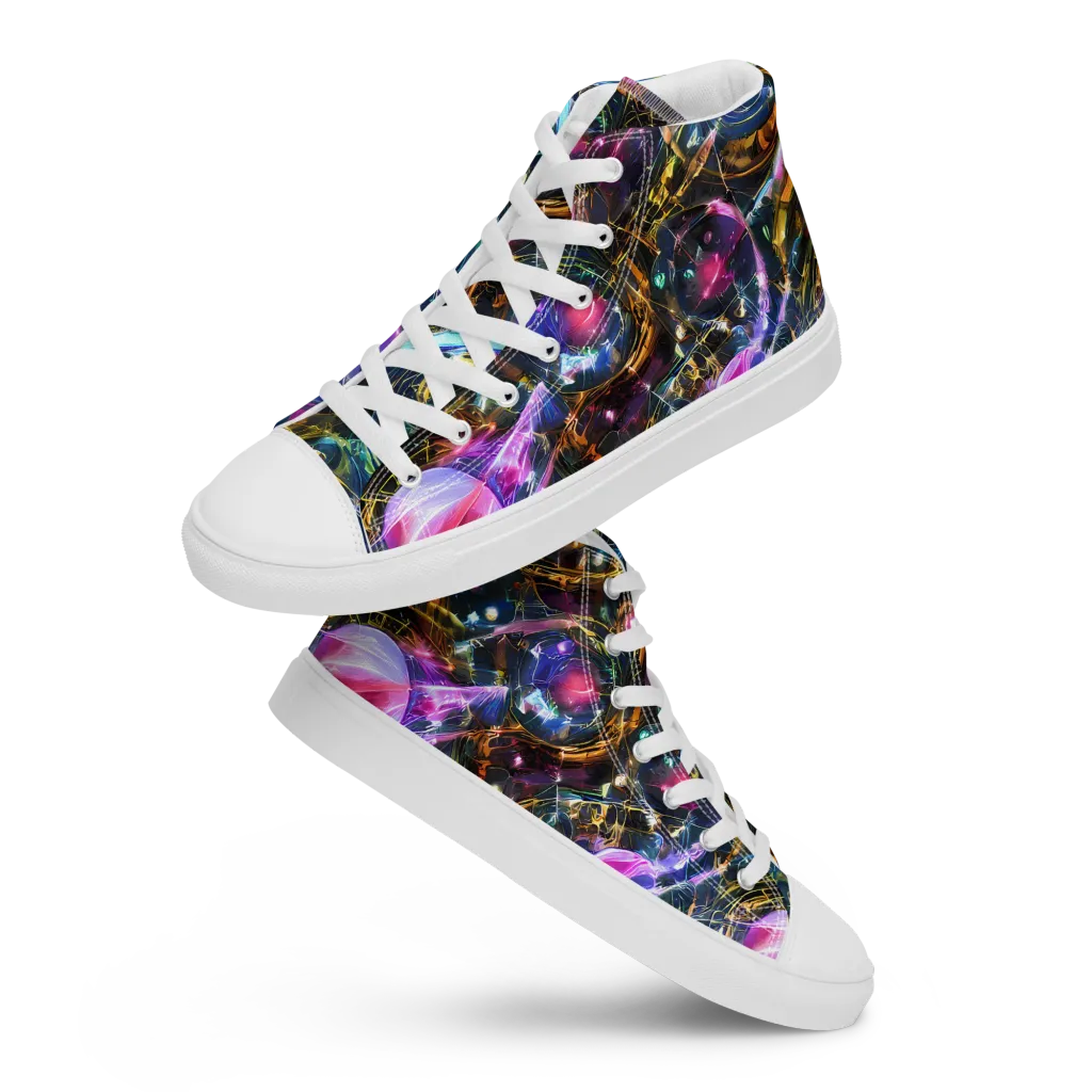 Starlit Kelp on Women's High Top Canvas Shoes — Front