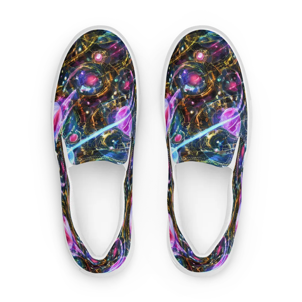 Starlit Kelp on Men's Slip-On Canvas Shoes — Front