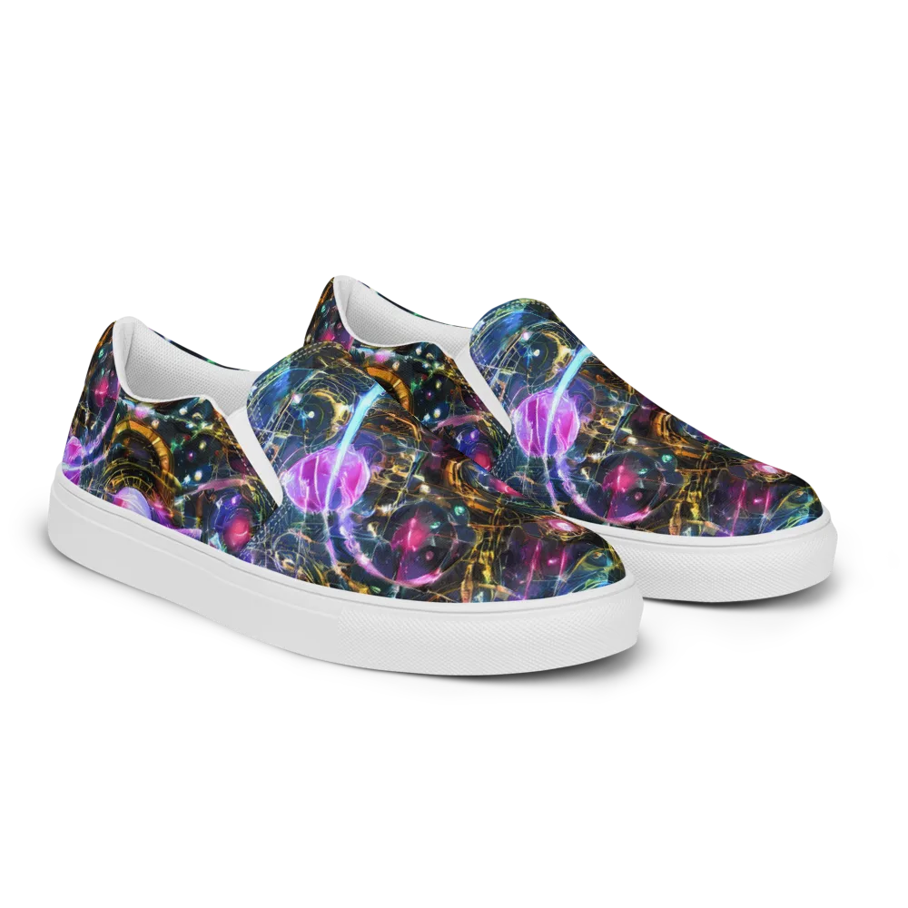 Starlit Kelp on Men's Slip-On Canvas Shoes — Right Front