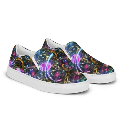 Starlit Kelp on a Men's Slip-On Canvas Shoes