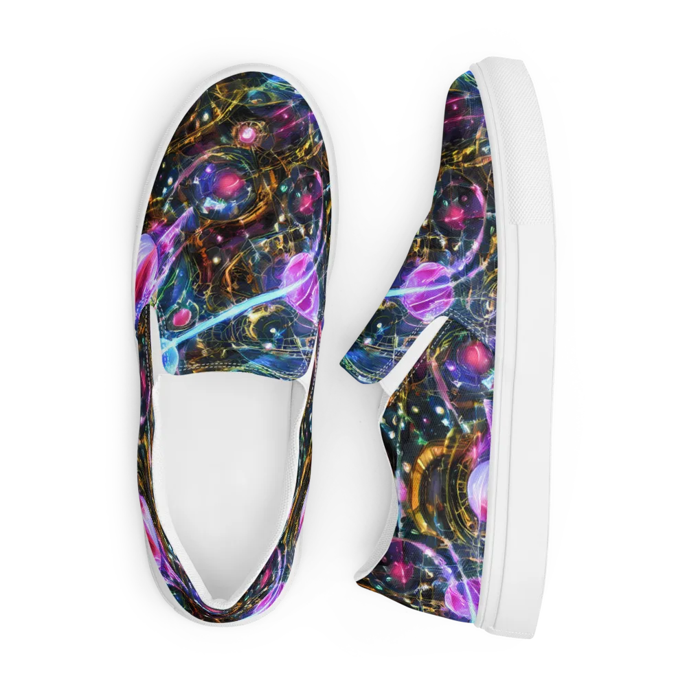 Starlit Kelp on Men's Slip-On Canvas Shoes — Front