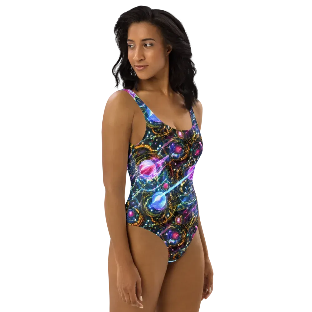 Starlit Kelp on One-Piece Swimsuit — Right