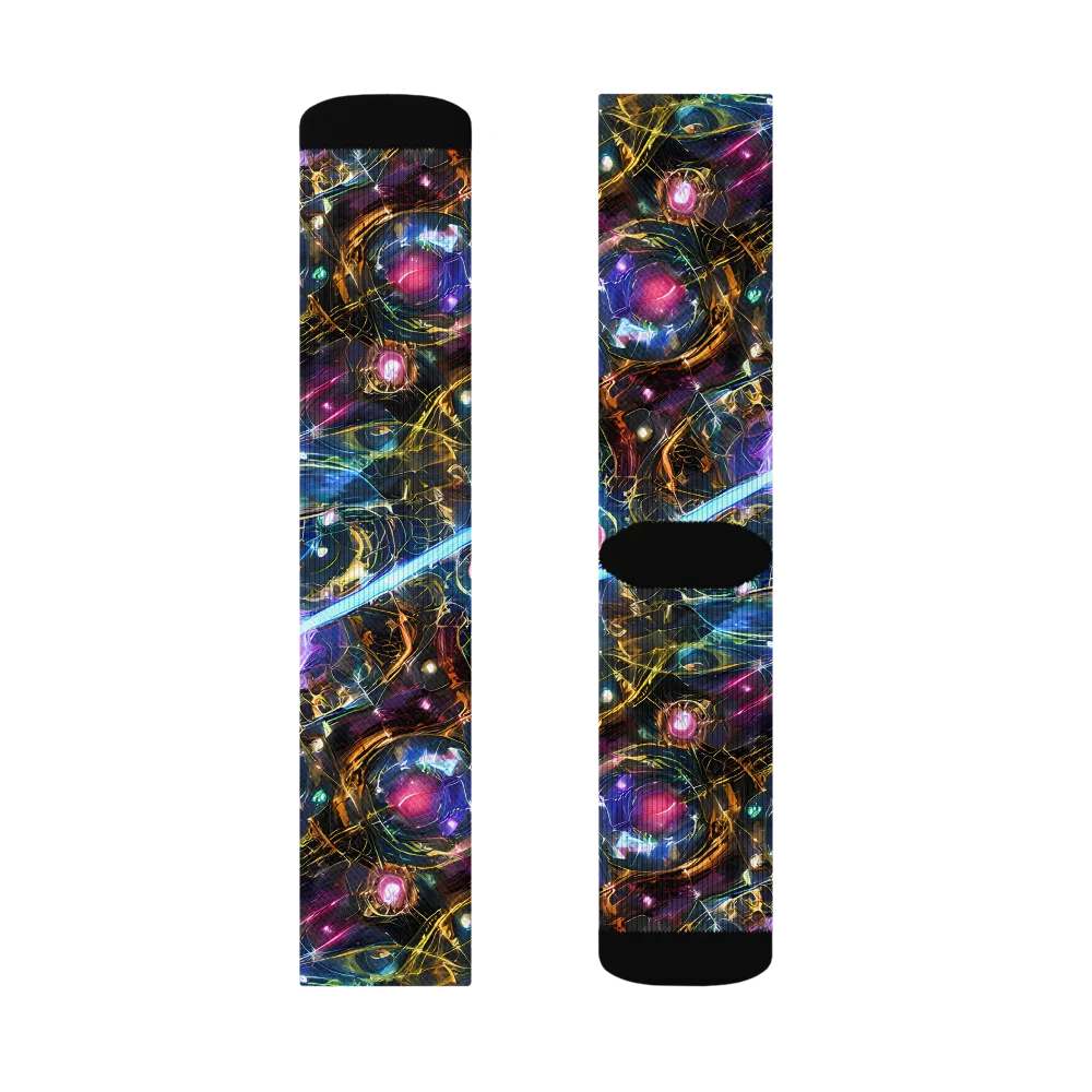 Starlit Kelp on Socks — Left Sock