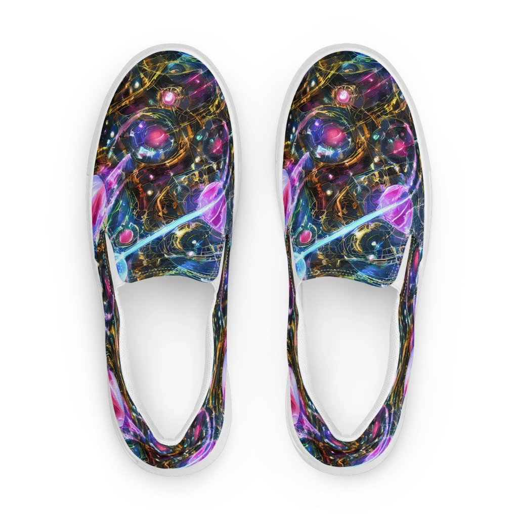 Starlit Kelp on Women's Slip-On Canvas Shoes — Front