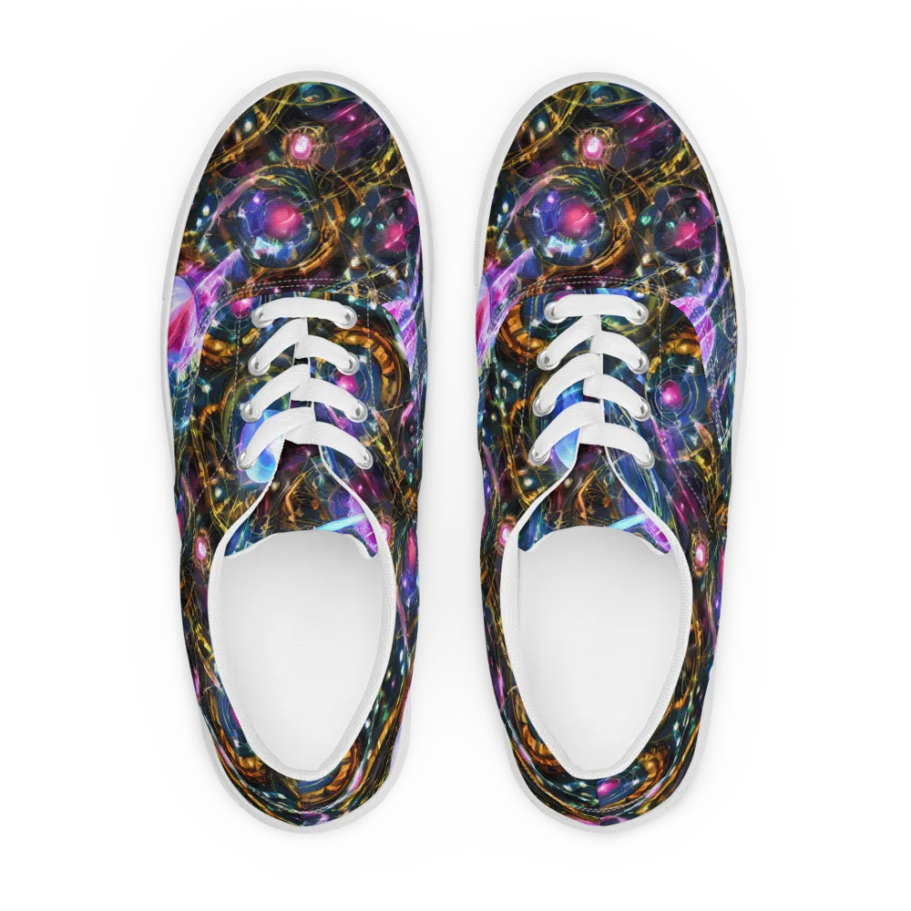 Starlit Kelp on Men's Lace-Up Canvas Shoes — Front