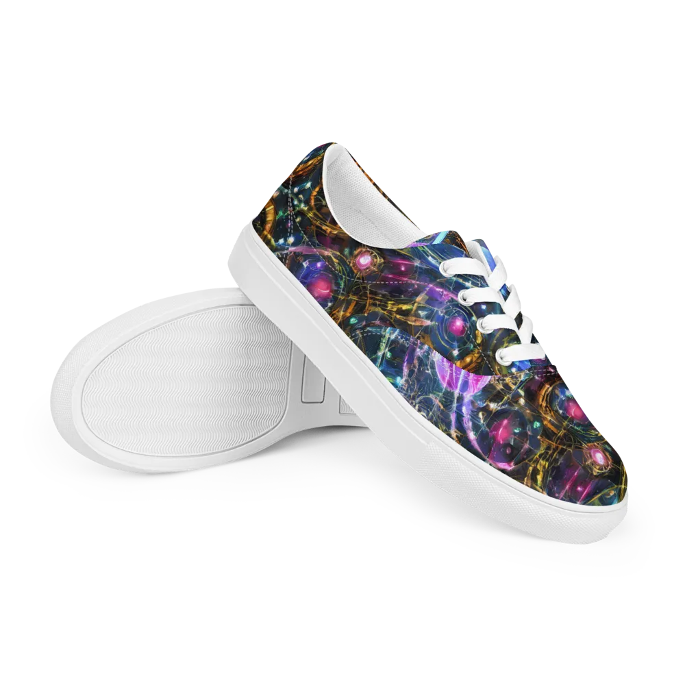 Starlit Kelp on Men's Lace-Up Canvas Shoes — Right Front