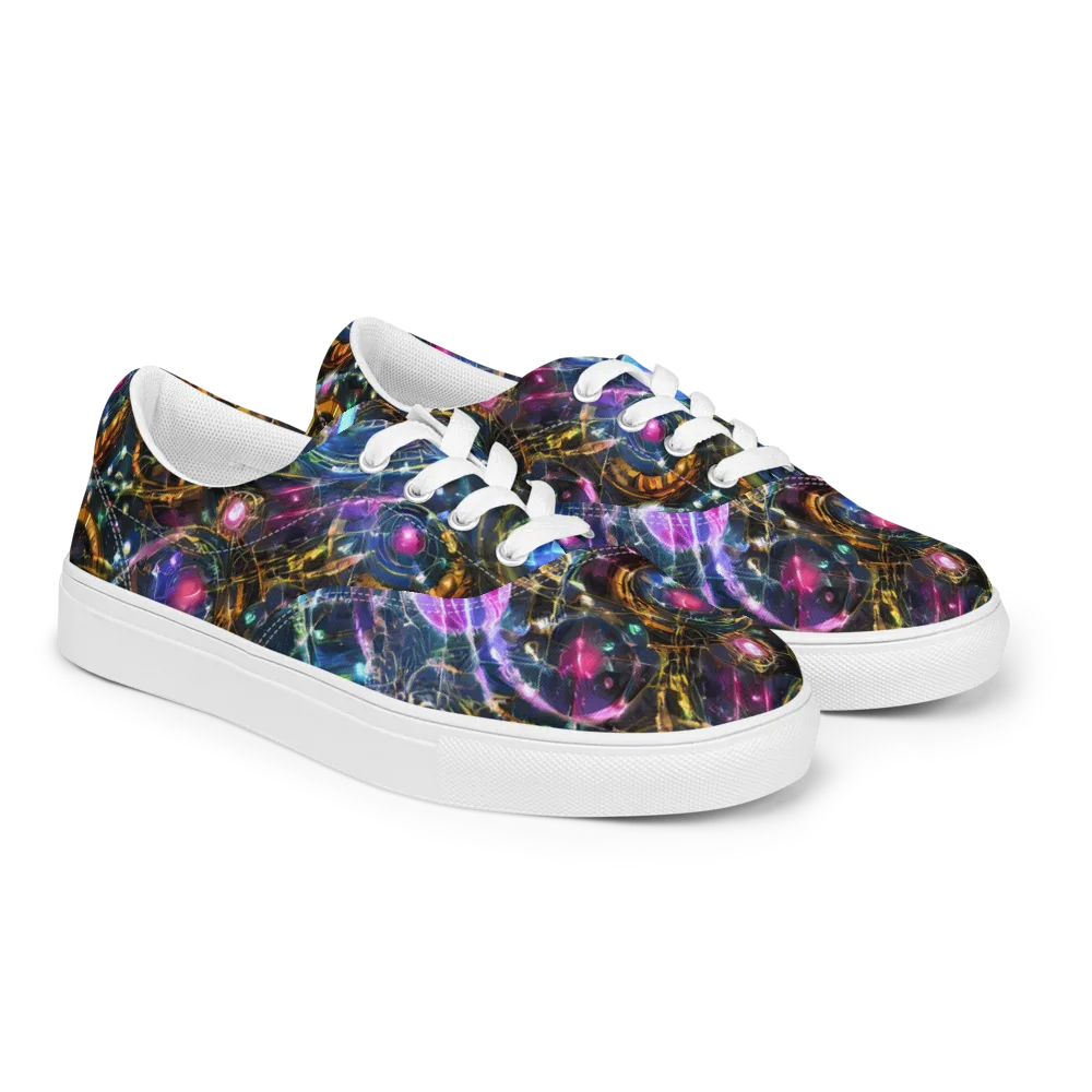 Starlit Kelp on Men's Lace-Up Canvas Shoes — Right Front