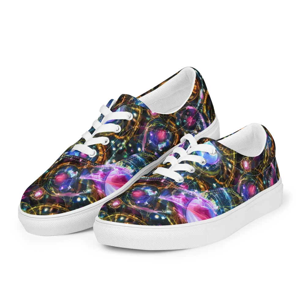 Starlit Kelp on Men's Lace-Up Canvas Shoes — Left Front