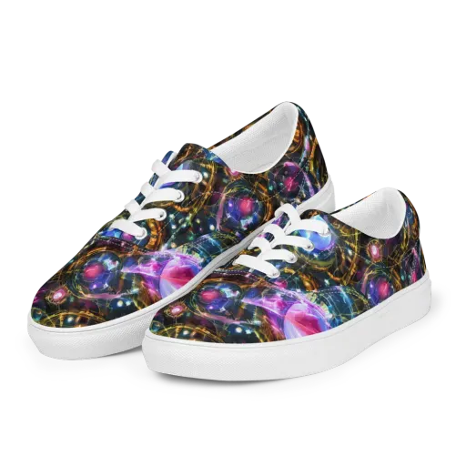 Starlit Kelp on a Men's Lace-Up Canvas Shoes