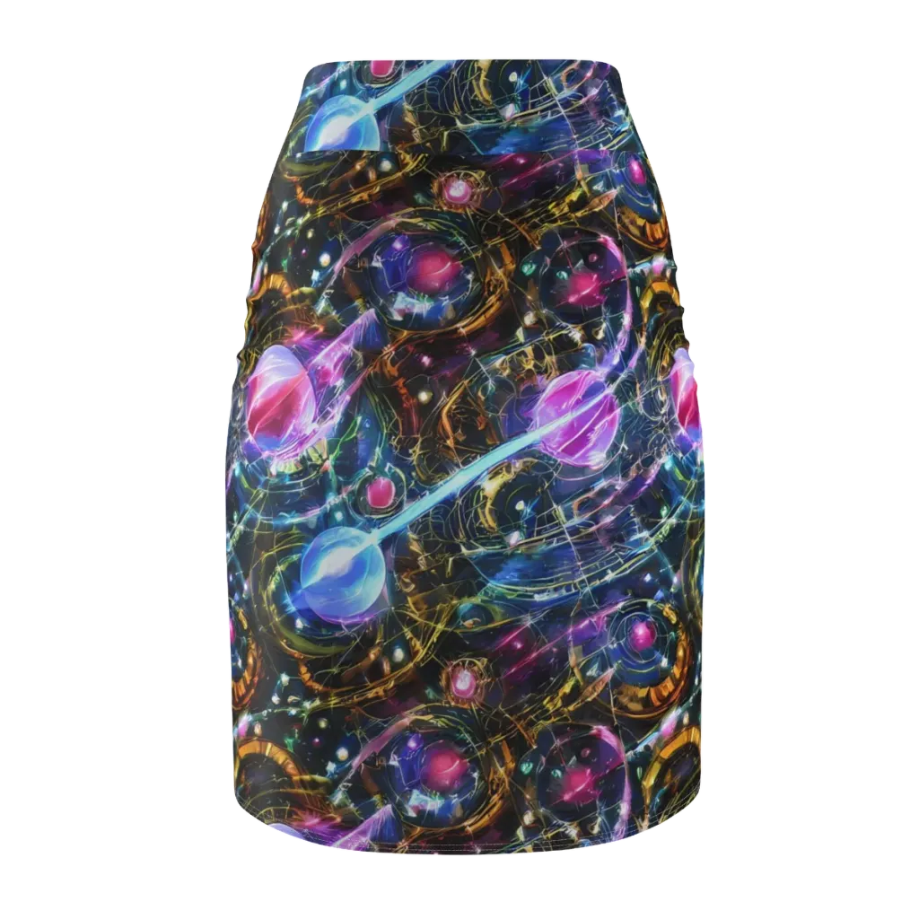 Starlit Kelp on Pencil Skirt — Back