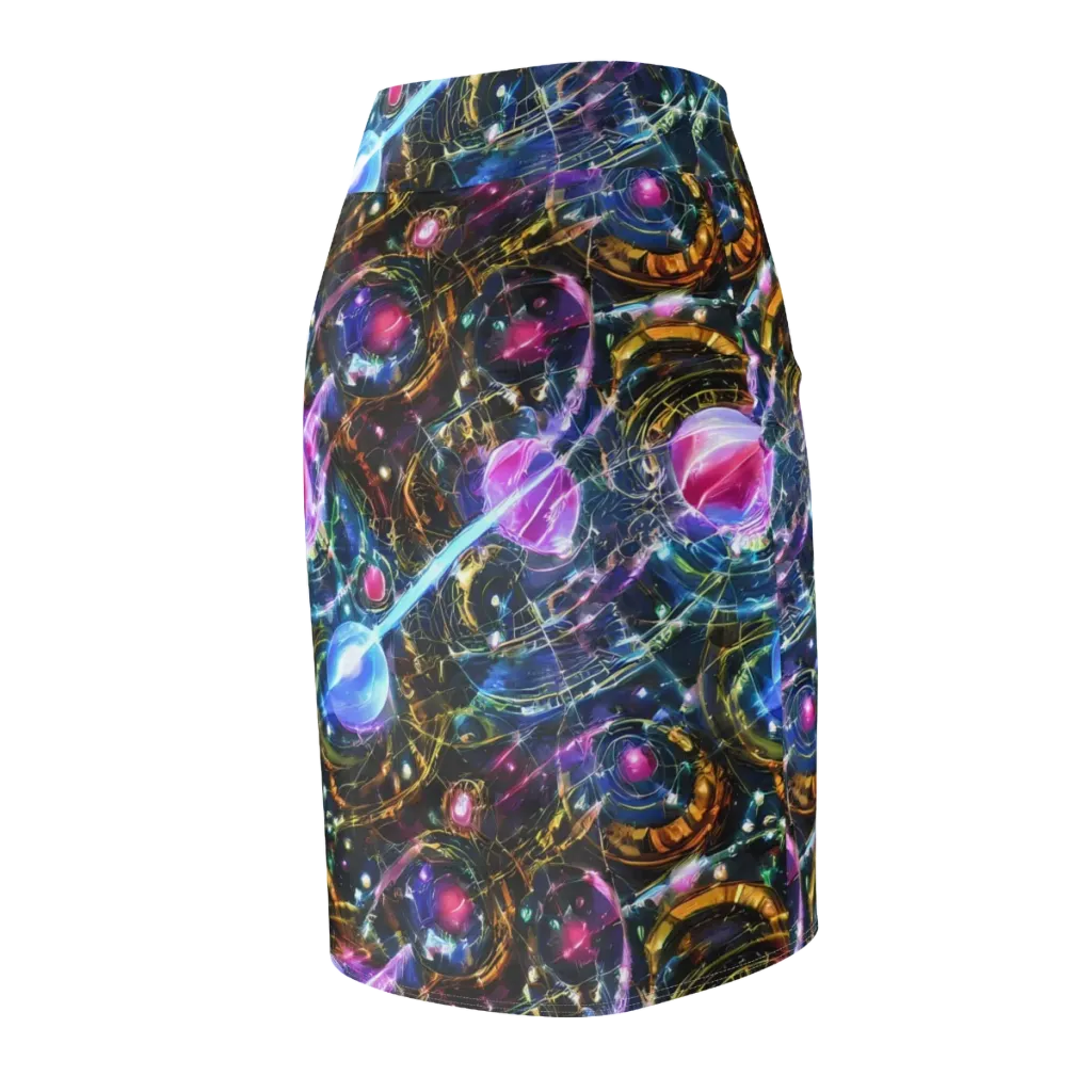 Starlit Kelp on Pencil Skirt — Back Side