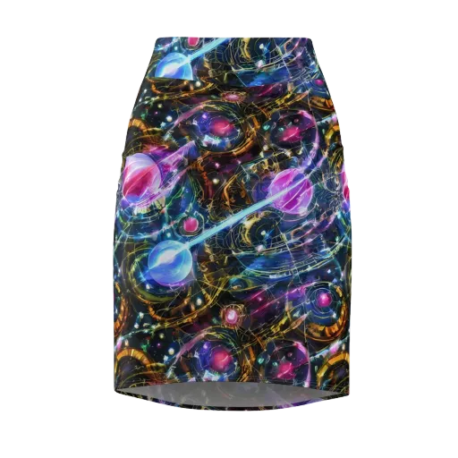 Starlit Kelp on a Pencil Skirt