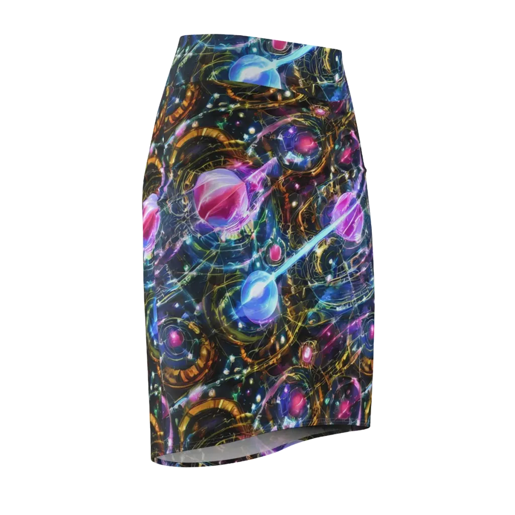 Starlit Kelp on Pencil Skirt — Front Side