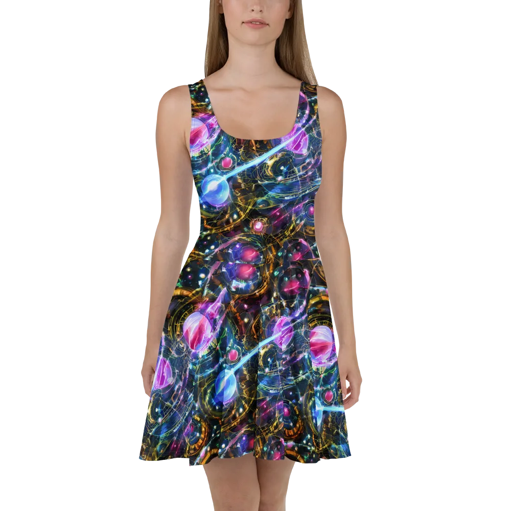 Starlit Kelp on Skater Dress — Front