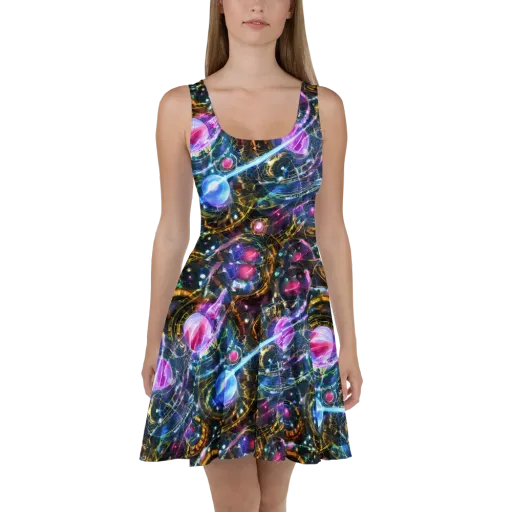 Starlit Kelp on a Skater Dress