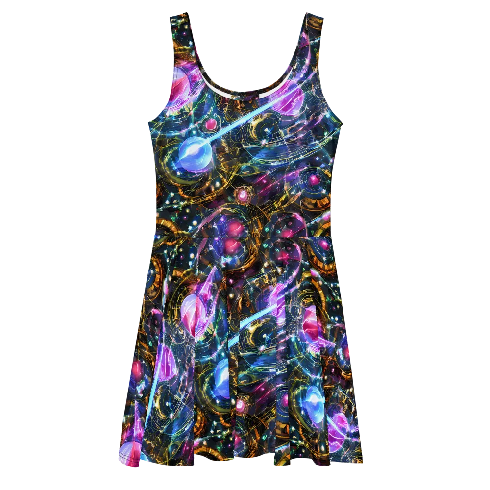 Starlit Kelp on Skater Dress — Front
