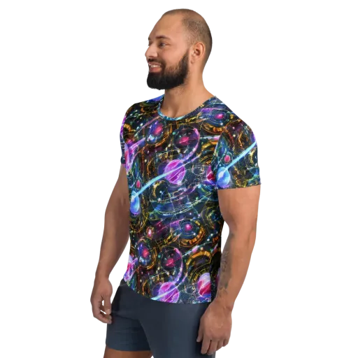 Starlit Kelp on a Men's Athletic T-Shirt