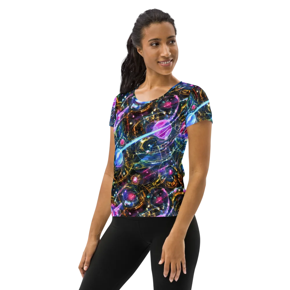 Starlit Kelp on Women's Athletic T-Shirt — Left