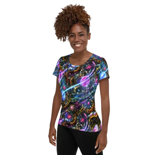 Starlit Kelp on a Women's Athletic T-Shirt