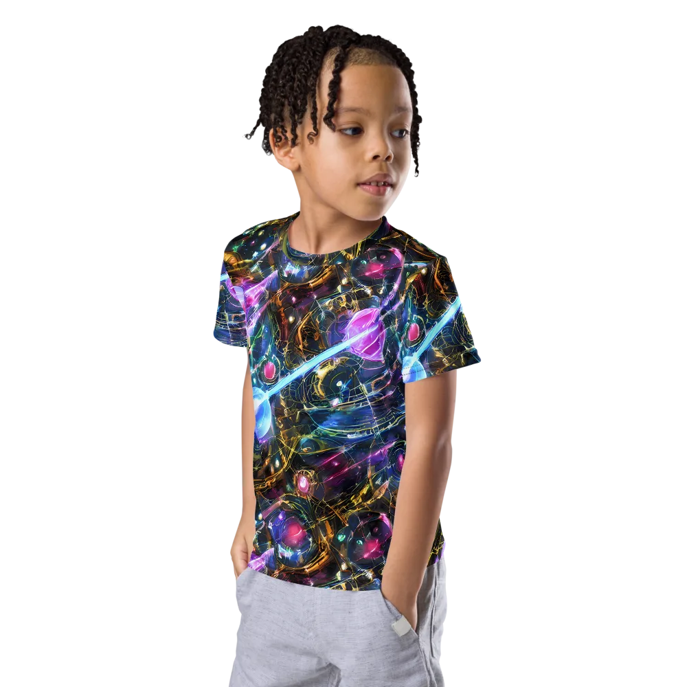 Starlit Kelp on Kids Crew Neck T-Shirt — Left Front