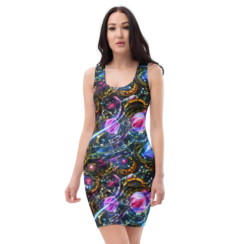 Starlit Kelp on Bodycon Dress — Front