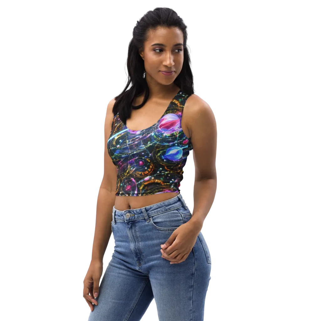 Starlit Kelp on Crop Top — Left Front