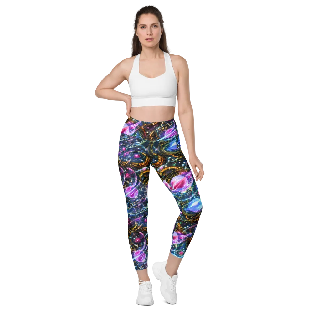 Starlit Kelp on Leggings with Pockets — Front