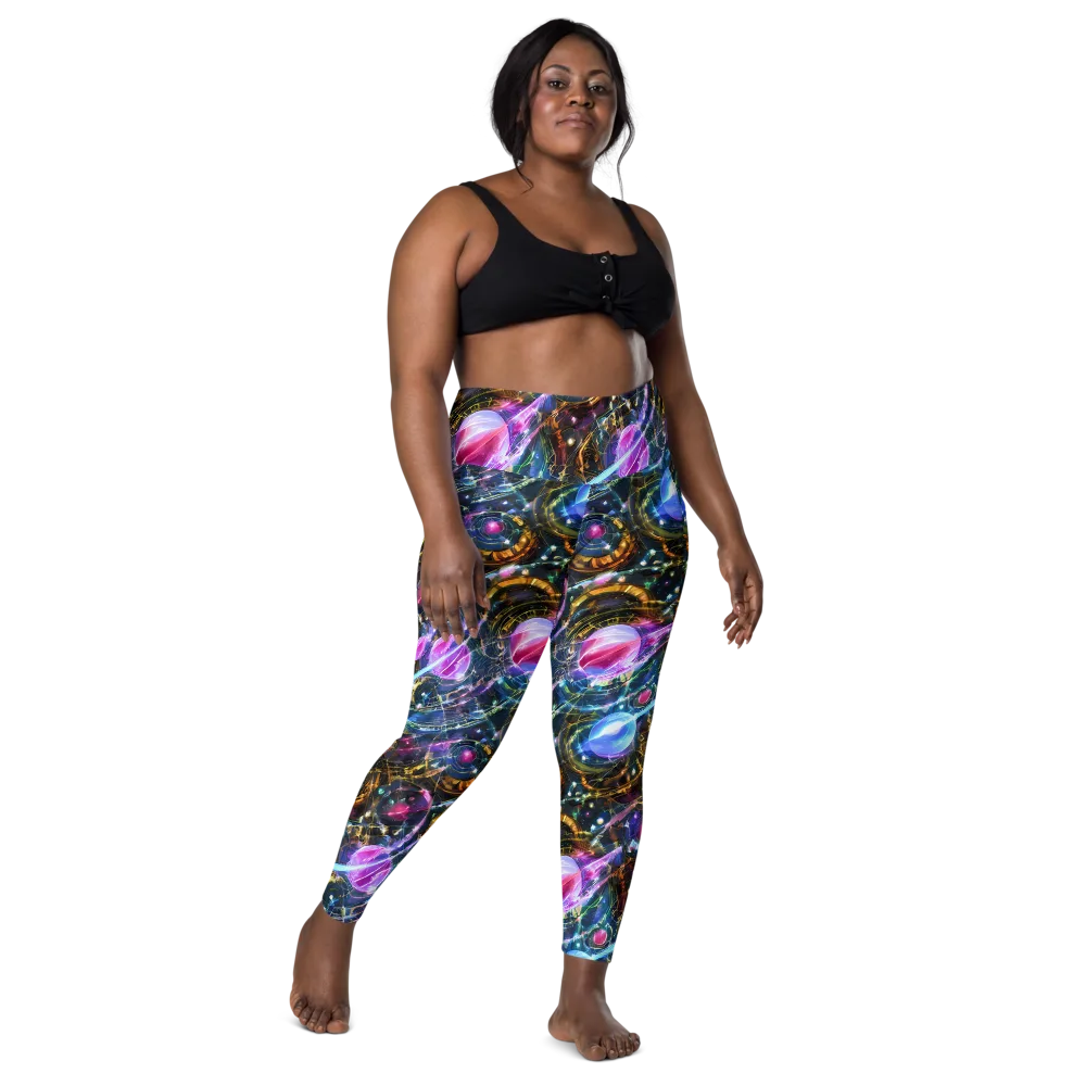 Starlit Kelp on Leggings with Pockets — Front
